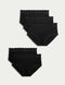 5pk Cotton Lycra® & Lace Full Briefs